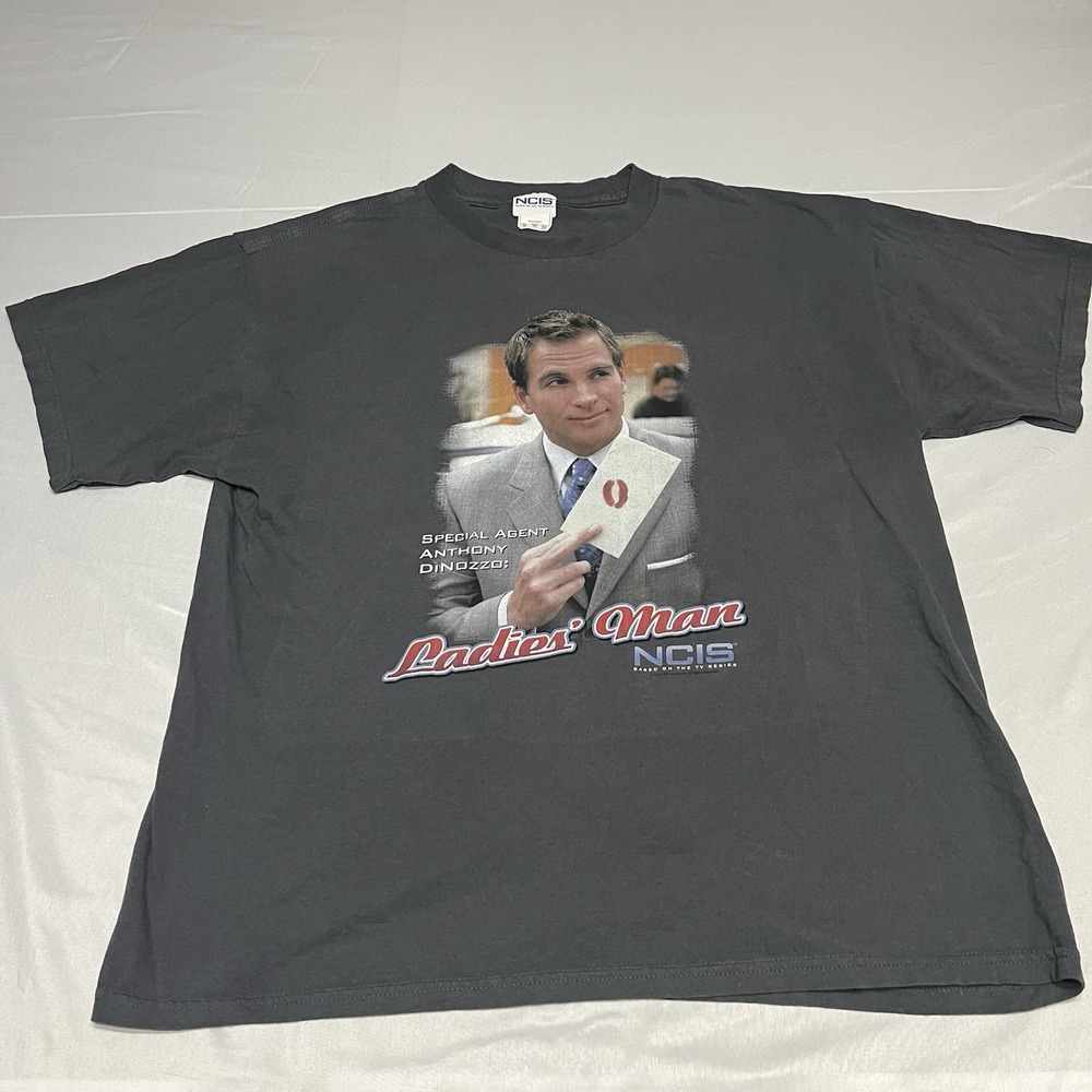 Y2K NCIS Los Angeles Shirt ADULT XL Gray Crime Show Anthony Dinozzo 2009